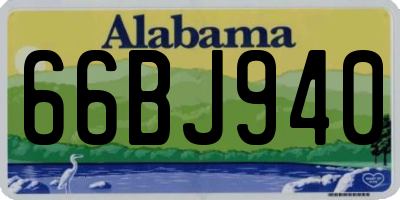 AL license plate 66BJ940