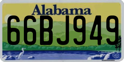 AL license plate 66BJ949