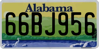 AL license plate 66BJ956