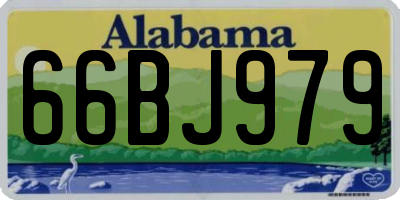AL license plate 66BJ979