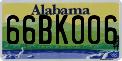 AL license plate 66BK006