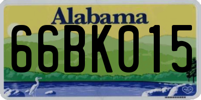 AL license plate 66BK015