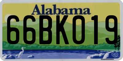 AL license plate 66BK019