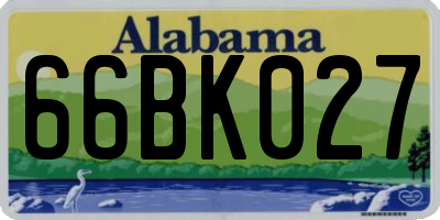 AL license plate 66BK027
