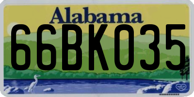 AL license plate 66BK035
