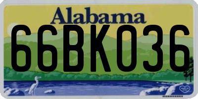 AL license plate 66BK036