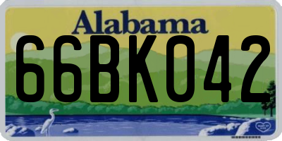 AL license plate 66BK042