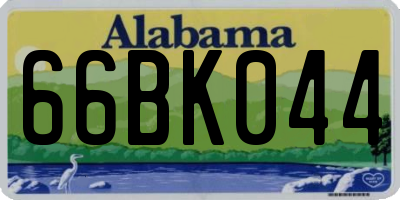 AL license plate 66BK044