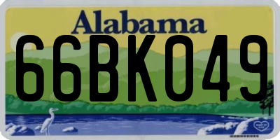 AL license plate 66BK049
