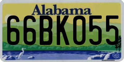AL license plate 66BK055