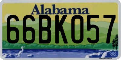AL license plate 66BK057