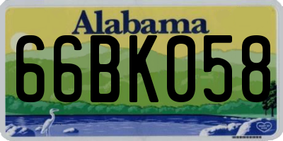 AL license plate 66BK058