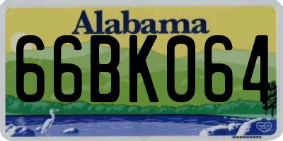 AL license plate 66BK064