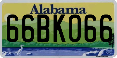 AL license plate 66BK066