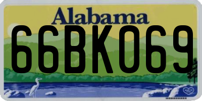 AL license plate 66BK069