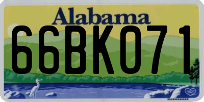 AL license plate 66BK071