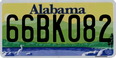 AL license plate 66BK082
