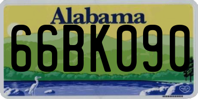 AL license plate 66BK090
