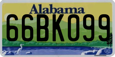 AL license plate 66BK099