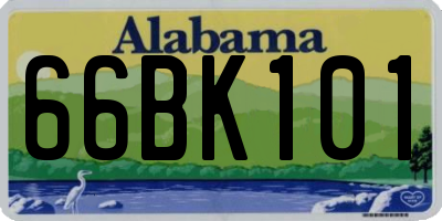 AL license plate 66BK101