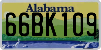 AL license plate 66BK109