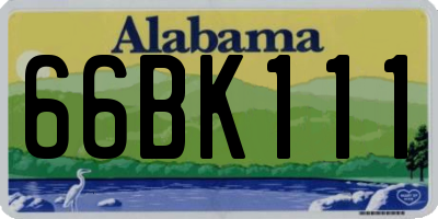 AL license plate 66BK111