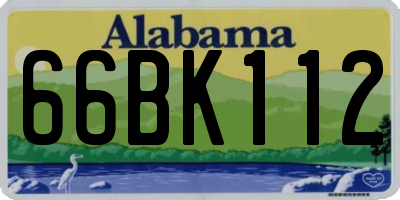 AL license plate 66BK112