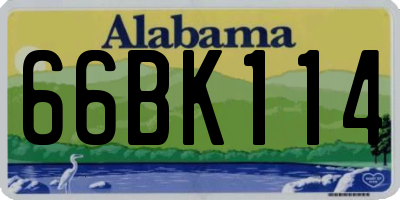 AL license plate 66BK114