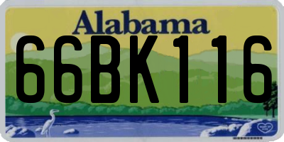 AL license plate 66BK116
