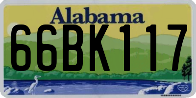 AL license plate 66BK117