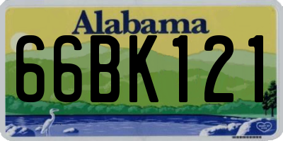 AL license plate 66BK121