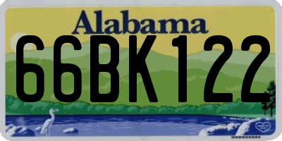 AL license plate 66BK122