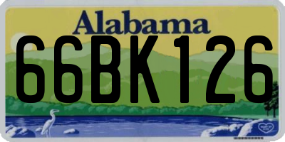 AL license plate 66BK126