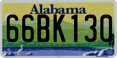 AL license plate 66BK130