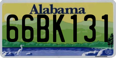 AL license plate 66BK131