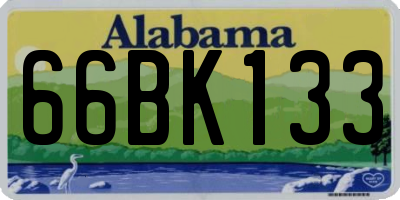 AL license plate 66BK133