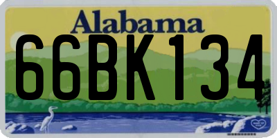 AL license plate 66BK134