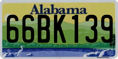 AL license plate 66BK139