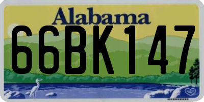 AL license plate 66BK147