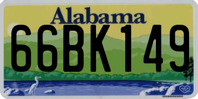 AL license plate 66BK149