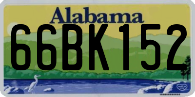 AL license plate 66BK152