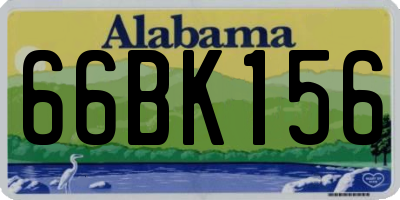 AL license plate 66BK156