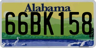 AL license plate 66BK158