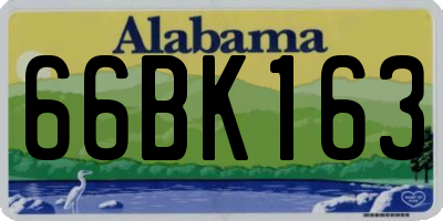 AL license plate 66BK163