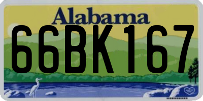 AL license plate 66BK167