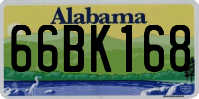 AL license plate 66BK168
