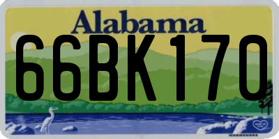 AL license plate 66BK170