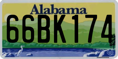 AL license plate 66BK174