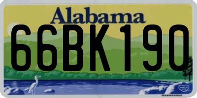 AL license plate 66BK190