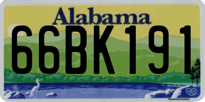 AL license plate 66BK191